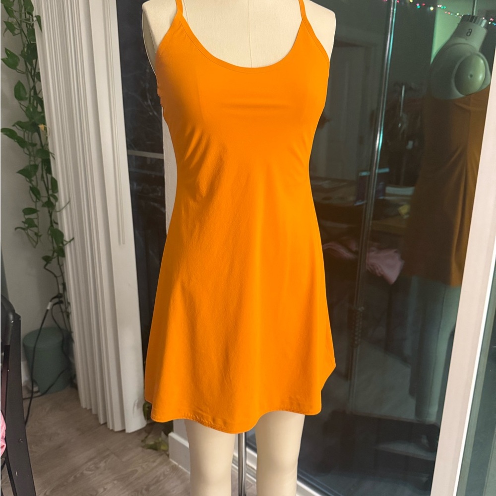 Outdoor Voices Orange Racerback Sport Dress Small